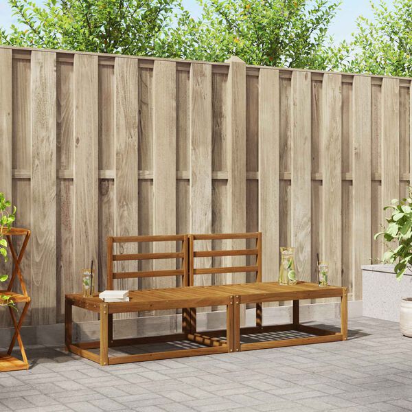 vidaXL Set di divani da esterno 2 pcs Naturale 182,5 x 63 x 73 cm