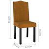 vidaXL Sedie da Pranzo 4 pz Marroni in Velluto
