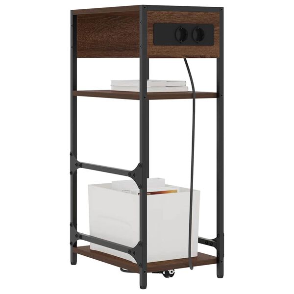 vidaXL Armadio da Notte Rovere Marrone 40 x 27 x 76 cm