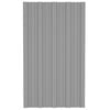 vidaXL Pannelli da Tetto 12 pz in Acciaio Zincato Grigio 80x45 cm