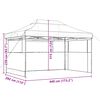 vidaXL Tenda Party Arancione 292 x 440 x 315 cm Tessuto Oxford