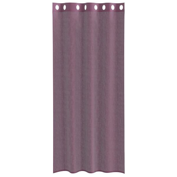 vidaXL Tende in Voile con Occhielli 2 pz Viola 140x225 cm