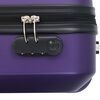 vidaXL Set Trolley a Custodia Rigida 3 pz Viola in ABS