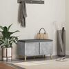 vidaXL Panca per ingresso con cuscino Grigio cemento 80 x 38 x 46 cm
