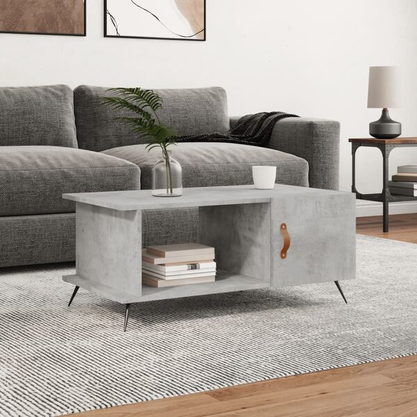vidaXL Tavolino da Salotto Grigio Cemento 90x50x40cm Legno Multistrato