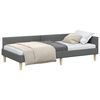 vidaXL Cornice del letto ad angolo Grigio scuro 90 x 190 cm Tessuto