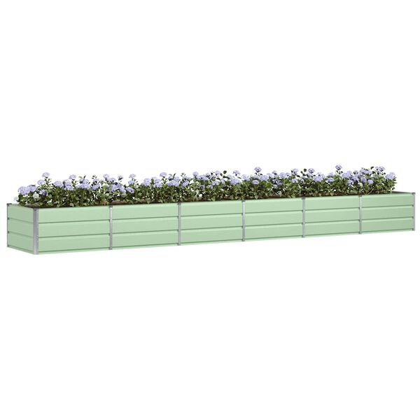 vidaXL Fioriera Verde 480 x 80 x 45 cm Acciaio