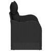 vidaXL Divano da giardino Nero 121 x 62 x 69cm polyrattan