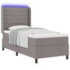 vidaXL Letto a Sorgente LED con materasso Talpa 90 x 200 cm Tessuto