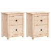 vidaXL Comodini 2 pz 50x35x61,5 cm in Legno Massello di Pino