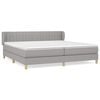 vidaXL Giroletto a Molle con Materasso Grigio Chiaro 200x200cm Tessuto