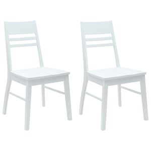 vidaXL Sedie da pranzo 2 pcs Bianco 43 x 54 x 89 cm