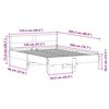 vidaXL Letto senza Materasso Bianco 120x200 cm Legno Massello di Pino