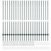 vidaXL Pali per Recinzione 22 pcs Verde 180 cm Acciaio