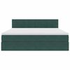 vidaXL Letto con Contenitore Verde Scuro 160 x 200 cm Velluto