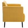vidaXL Divano a 2 Posti Rivestito in Tessuto 115x60x67 cm Giallo
