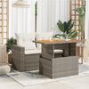 vidaXL Tavolo Giardino Grigio 100x55x73 cm Polyrattan e Legno Acacia