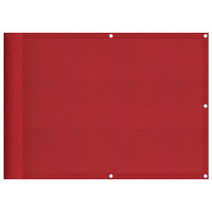vidaXL Paravento da Balcone Rosso 75x800 cm 100% Poliestere Oxford