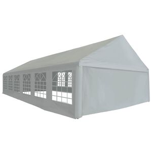 vidaXL Tessuto per tenda senza struttura Grigio 12 x 6 m PE