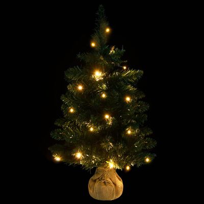 vidaXL Albero di Natale Preilluminato con Palline Verde 60 cm