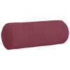 vidaXL Cuscini a rullo 2 pcs Rosso Vino &Oslash; 25 x 70 cm Tessuto