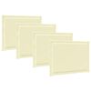 vidaXL Cuscini per Seduta 4 pz Poliestere Crema 47 x 36 x 2 cm