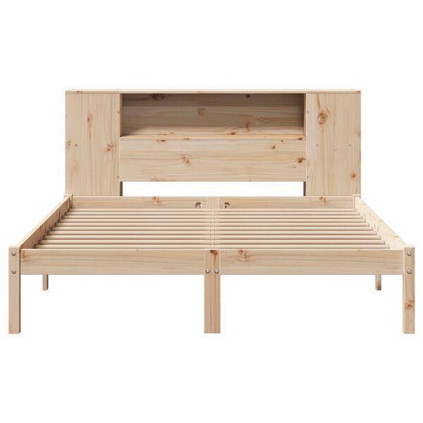 vidaXL Letto Libreria senza Materasso 140x190 cm in Legno di Pino