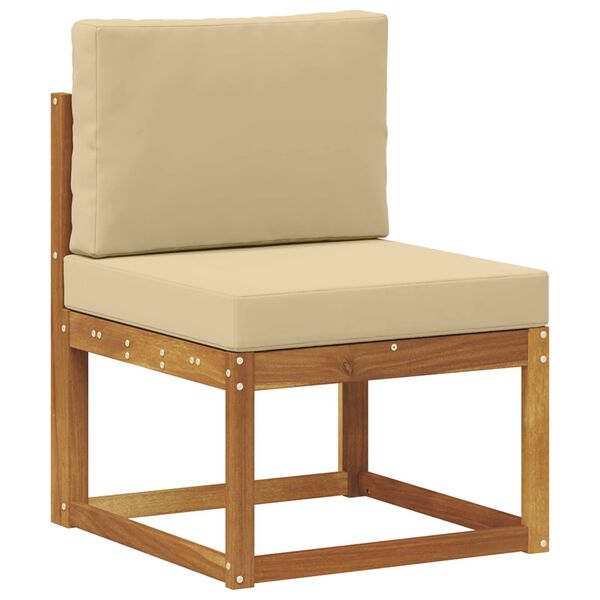 vidaXL Set di divani da esterno con cuscino 11 pcs Naturale e Beige