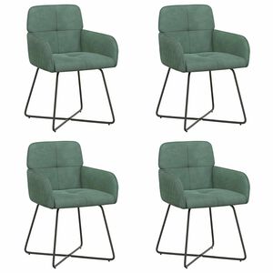 vidaXL Sedie da pranzo 4 pz Velluto Verde Mare 59 x 56,5 x 86 cm