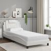 vidaXL Letto Viana con Materasso Bianco 80x200 cm in Similpelle