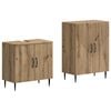 vidaXL Set di Armadi da Bagno da 2 Pezzi HAARLEM Rovere Artigianale