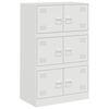 vidaXL Credenza Bianca 67x39x107 cm in Acciaio