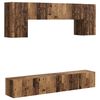 vidaXL Set mobile TV 4 pz Legno vecchio Legno ingegnerizzato