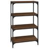 vidaXL Libreria rovere marrone 60x33x100cm Legno Multistrato e Acciaio