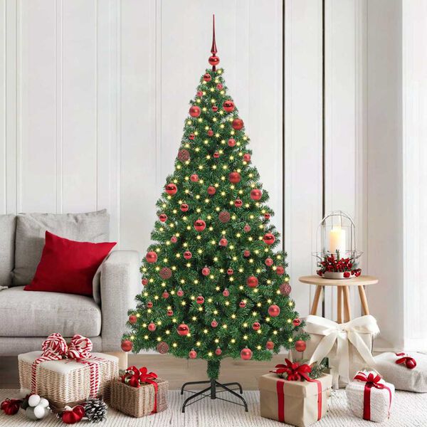 vidaXL Albero di Natale artificiale con 300 LED Verde 180 cm
