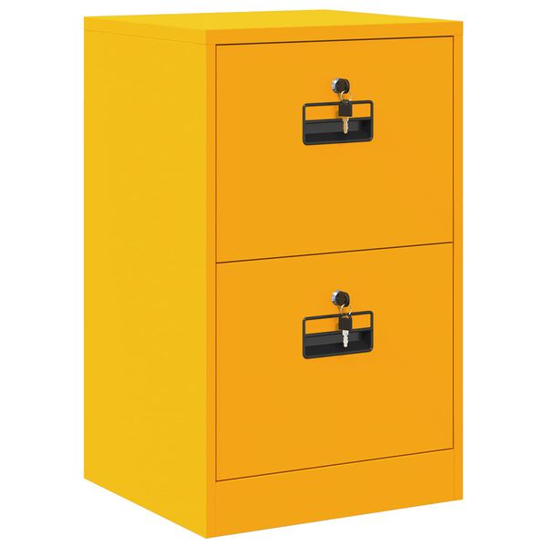 vidaXL Armadio per File con cassetto Giallo senape 44 x 50 x 106.5 cm