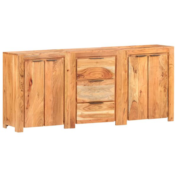 vidaXL Credenza con 3 Cassetti e 4 Ante in Legno Massello di Acacia