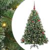 vidaXL Albero di Natale artificiale con 150 LED Verde 150 cm PE e PVC