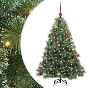 vidaXL Albero di Natale artificiale con 150 LED Verde 150 cm PE e PVC