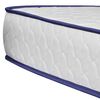 vidaXL Letto con Materasso Memory Foam Bianco in Similpelle 160x200 cm
