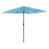 vidaXL Ombrellone Giardino con Palo in Acciaio Blu 248x248x248 cm