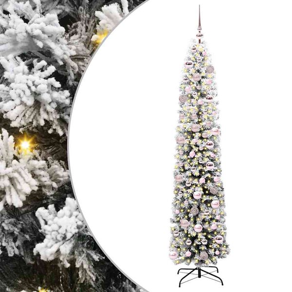 vidaXL Albero di Natale artificiale con 300 LED Verde 180 cm