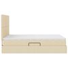 vidaXL Letto con contenitore e materasso Crema 140 x 190 cm Poliestere