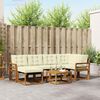 vidaXL Set di divani da esterno con cuscino 7 pcs Naturale e Crema