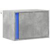 vidaXL Comodino a Parete con Luci LED Grigio Cemento