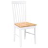 vidaXL Sedie da Pranzo 2 pz Bianche in Legno Massello di Hevea