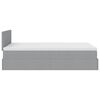 vidaXL Pouf Letto con Materasso Grigio Chiaro 120x190 cm in Tessuto