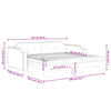 vidaXL Divano Letto Estraibile con Materassi Tortora 90x200 cm Tessuto