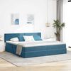 vidaXL Letto con Contenitore Blu Scuro 200 x 200 cm Velluto