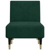 vidaXL Chaise Longue in Velluto Verde Scuro